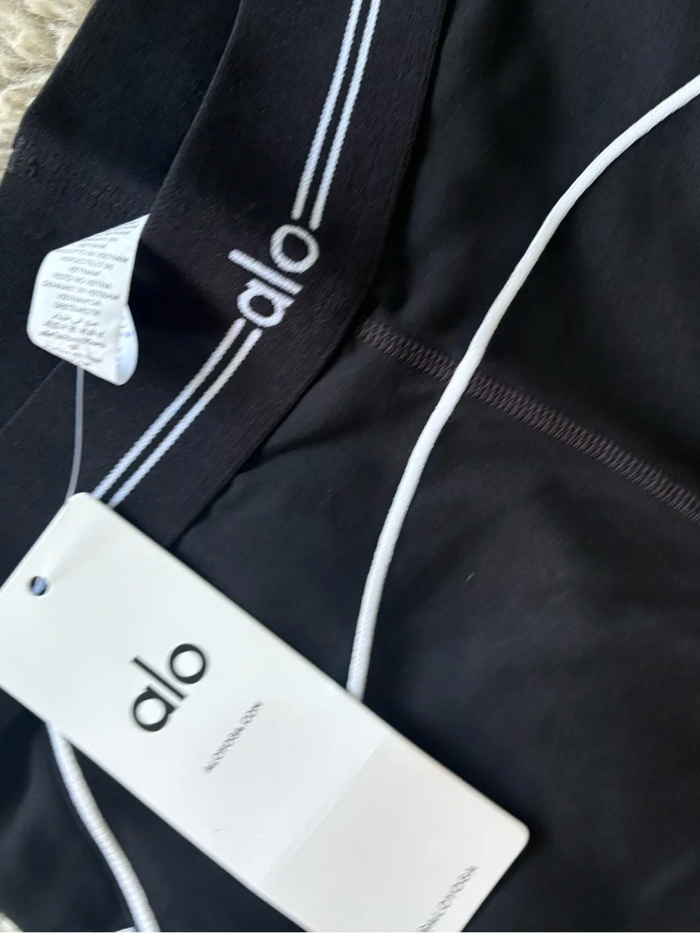 ALO Yoga Set for Women Black and White Two Piece Set